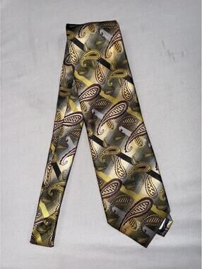 Daniel Ellissa Paisley Pattern 100% Polyester Tie